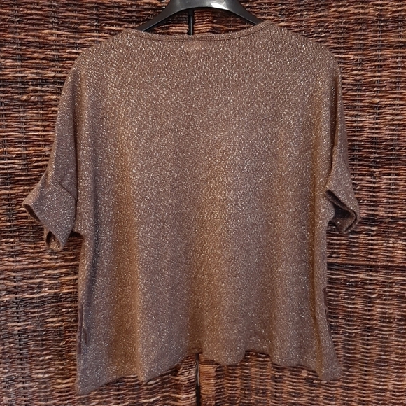 Vintage Lace Metallic Sheer Butterfly Sweater Tee Whimsigoth Fairy Grunge XL - Picture 3 of 8